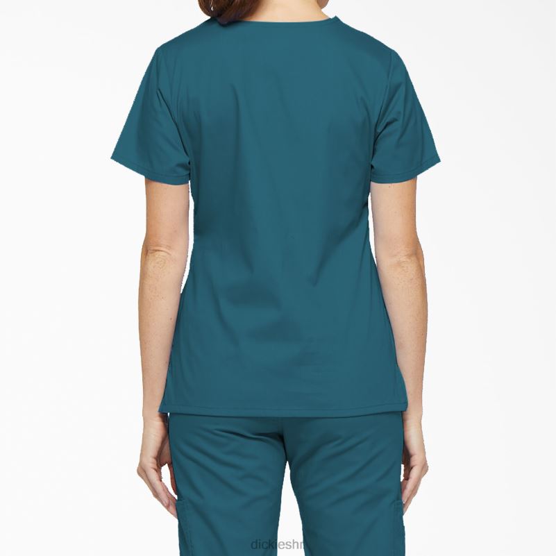 eds signature mock wrap scrub top žene Dickies karipsko plava (crb) 6BPL62614 odjeća