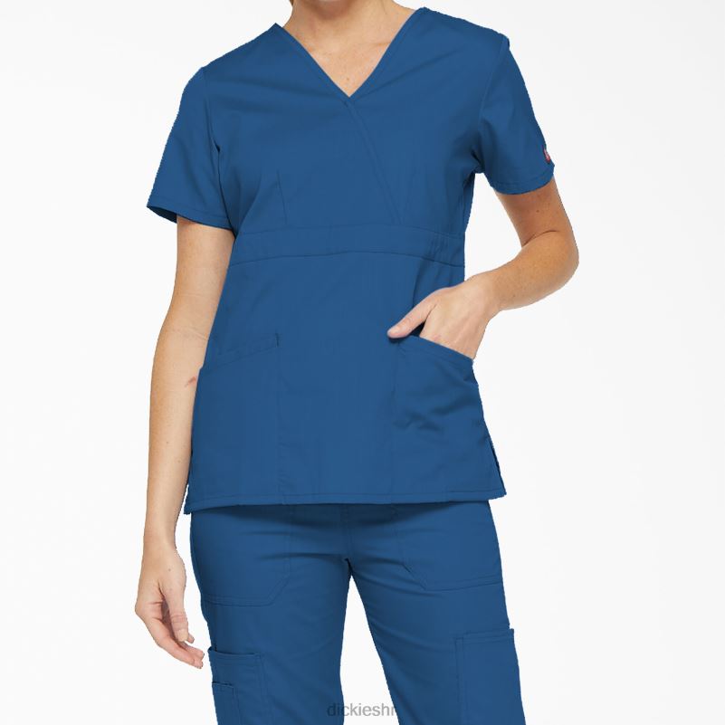 eds signature mock wrap scrub top žene Dickies kraljevsko plava (rb) 6BPL62624 odjeća