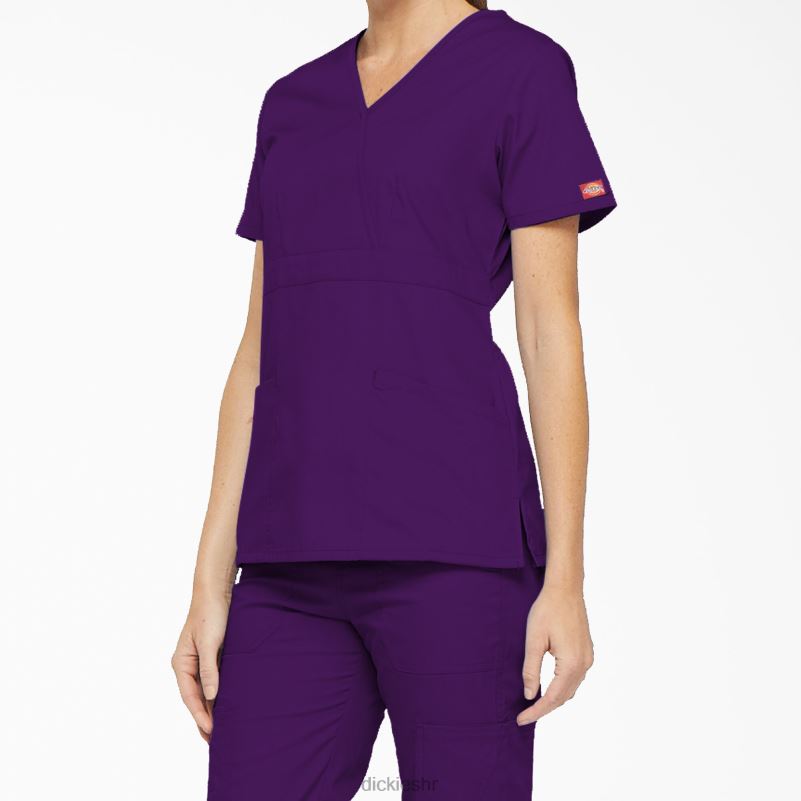 eds signature mock wrap scrub top žene Dickies ljubičasti patlidžan (jaje) 6BPL62617 odjeća