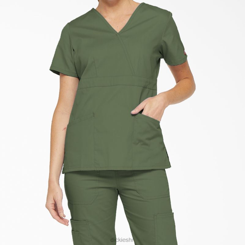 eds signature mock wrap scrub top žene Dickies maslinasto zelena (oli) 6BPL62622 odjeća