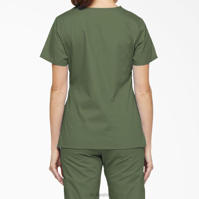 eds signature mock wrap scrub top žene Dickies maslinasto zelena (oli) 6BPL62622 odjeća