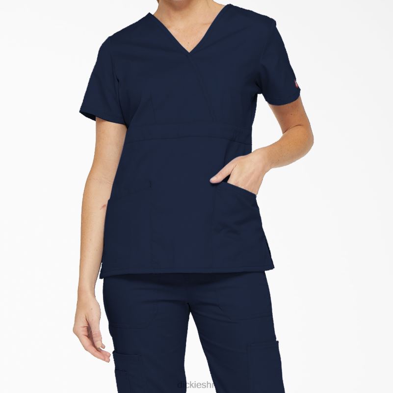 eds signature mock wrap scrub top žene Dickies tamnoplava (nvy) 6BPL62621 odjeća