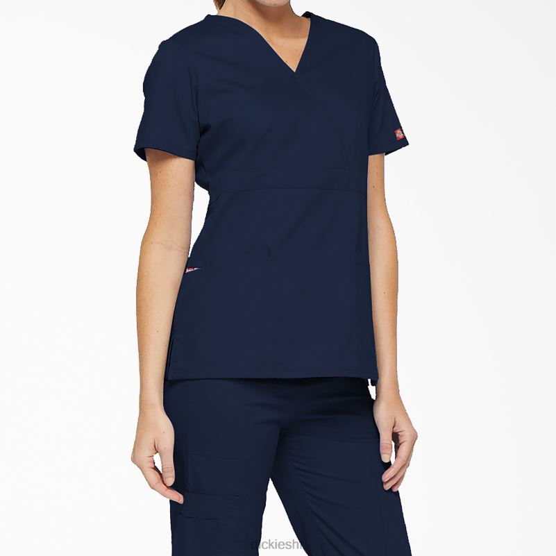 eds signature mock wrap scrub top žene Dickies tamnoplava (nvy) 6BPL62621 odjeća
