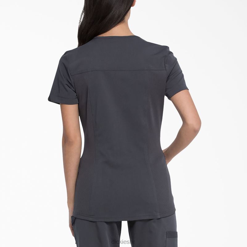 ravnoteža mock wrap scrub top žene Dickies kositar siva (klupa) 6BPL62541 odjeća