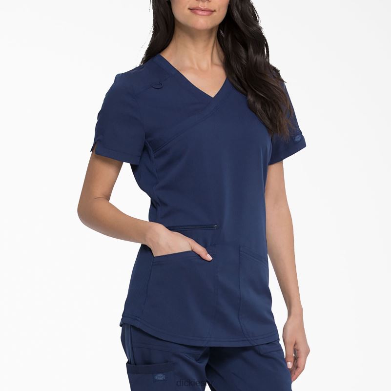 ravnoteža mock wrap scrub top žene Dickies tamnoplava (nvy) 6BPL62540 odjeća