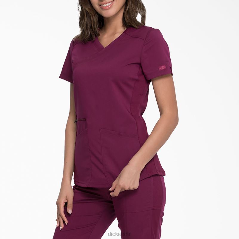 ravnoteža mock wrap scrub top žene Dickies vino (pobjeda) 6BPL62543 odjeća