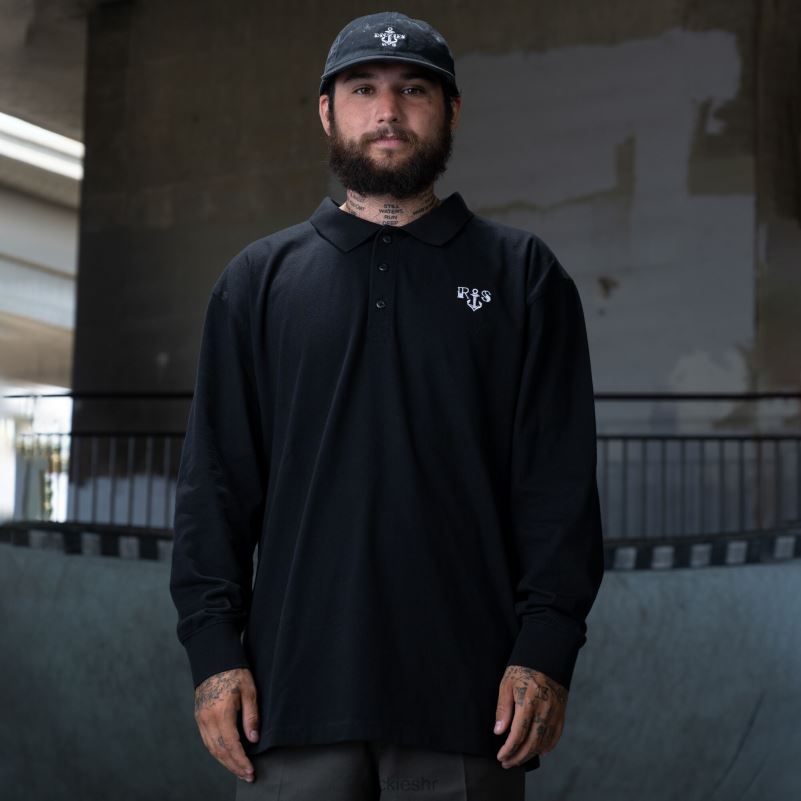 ronnie sandoval polo majica dugih rukava muškarci Dickies crna (kbk) 6BPL6879 odjeća