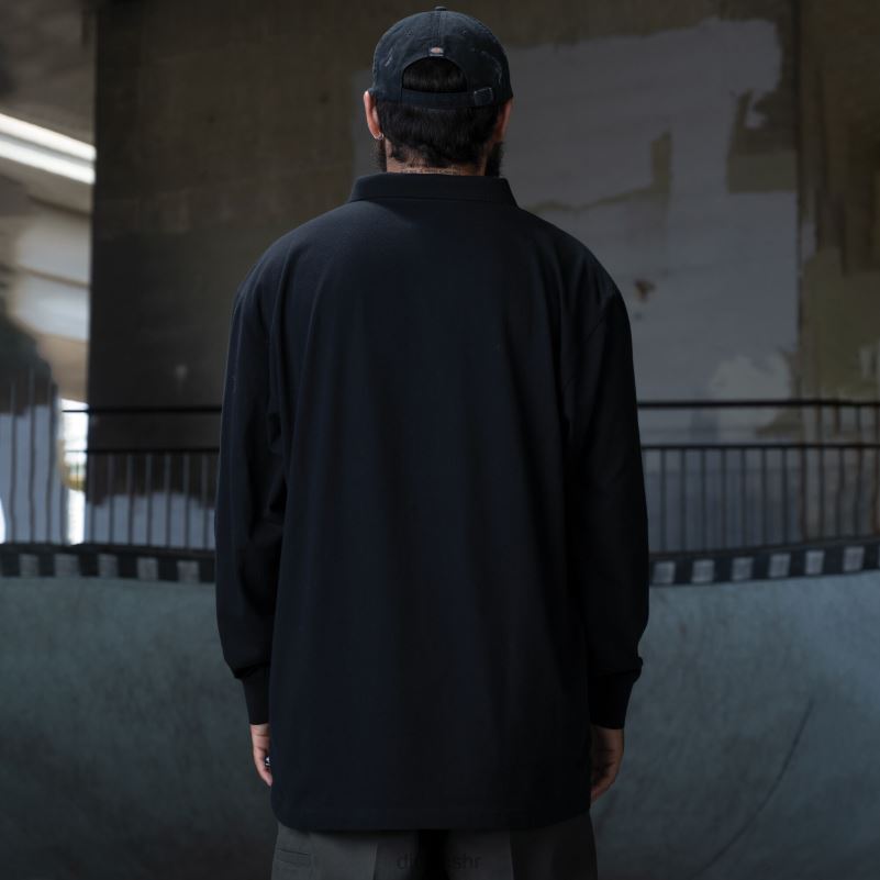 ronnie sandoval polo majica dugih rukava muškarci Dickies crna (kbk) 6BPL6879 odjeća