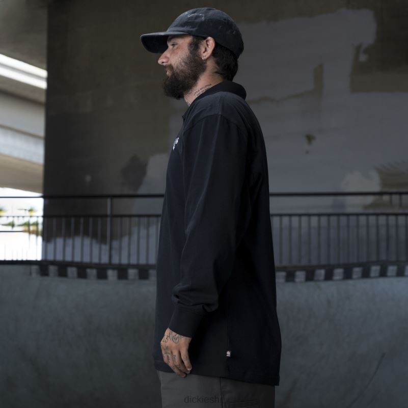 ronnie sandoval polo majica dugih rukava muškarci Dickies crna (kbk) 6BPL6879 odjeća