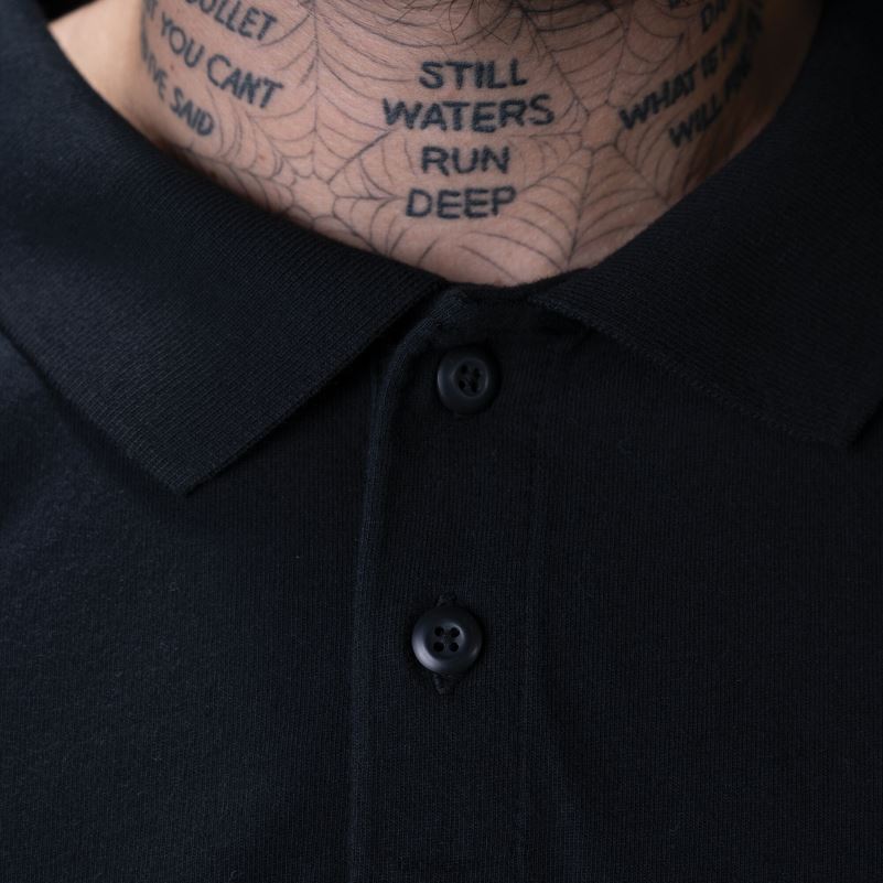 ronnie sandoval polo majica dugih rukava muškarci Dickies crna (kbk) 6BPL6879 odjeća