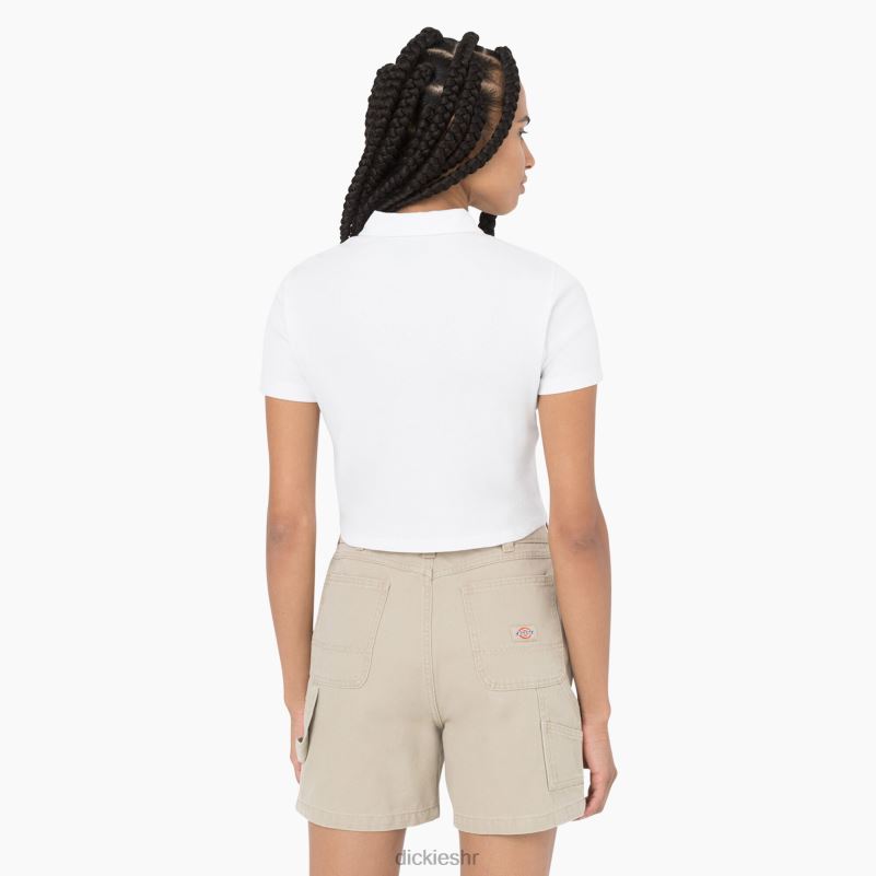 tallasee skraćena polo majica kratkih rukava žene Dickies bijelo (wh) 6BPL62130 odjeća