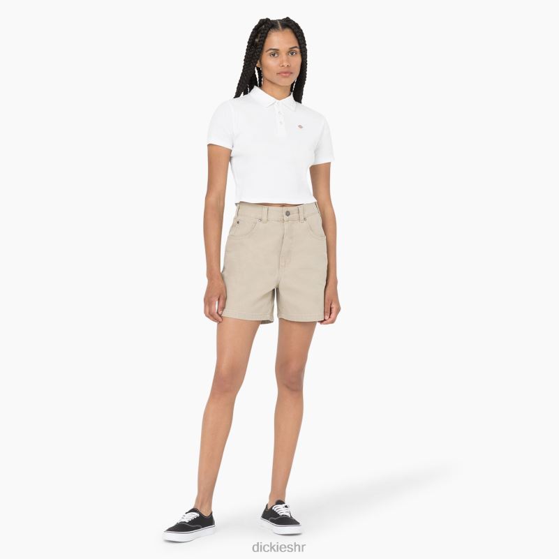 tallasee skraćena polo majica kratkih rukava žene Dickies bijelo (wh) 6BPL62130 odjeća