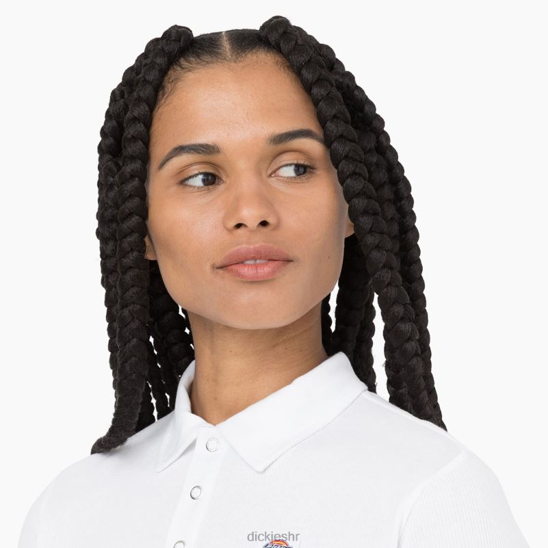 tallasee skraćena polo majica kratkih rukava žene Dickies bijelo (wh) 6BPL62130 odjeća