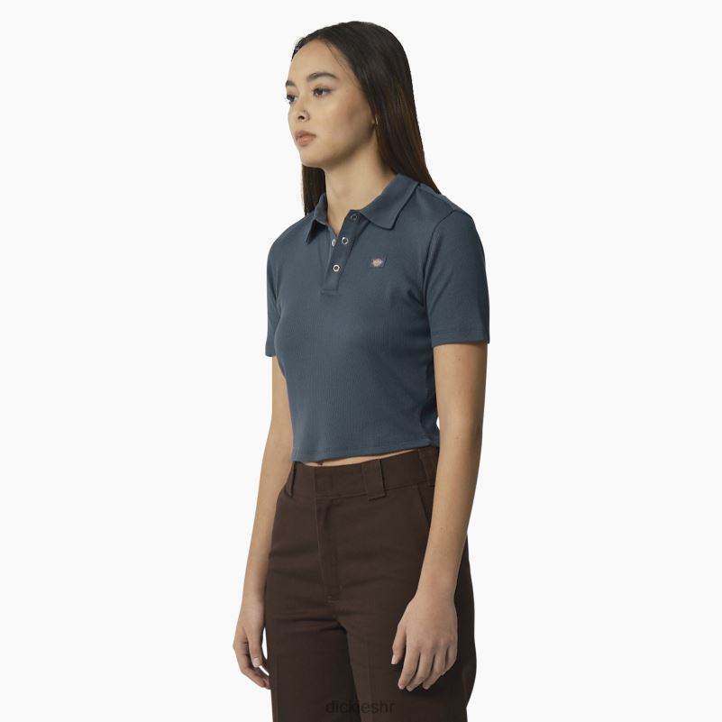 tallasee skraćena polo majica kratkih rukava žene Dickies zračno plava (af) 6BPL62129 odjeća