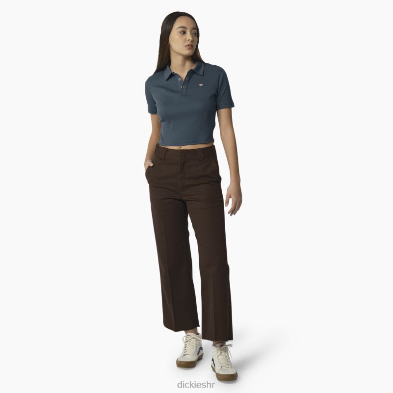 tallasee skraćena polo majica kratkih rukava žene Dickies zračno plava (af) 6BPL62129 odjeća
