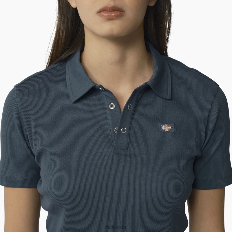 tallasee skraćena polo majica kratkih rukava žene Dickies zračno plava (af) 6BPL62129 odjeća
