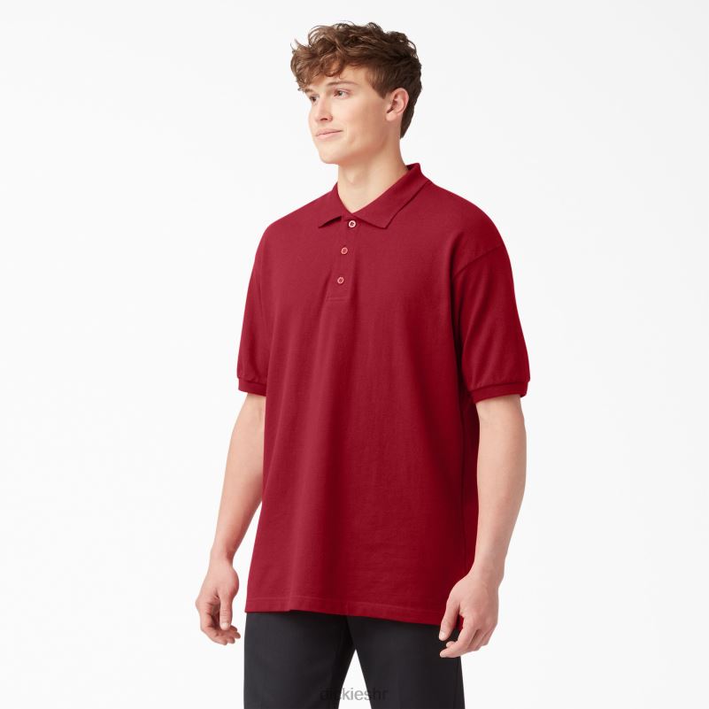 veličina za odrasle pique polo majica kratkih rukava muškarci Dickies engleski crveni (er) 6BPL6663 odjeća