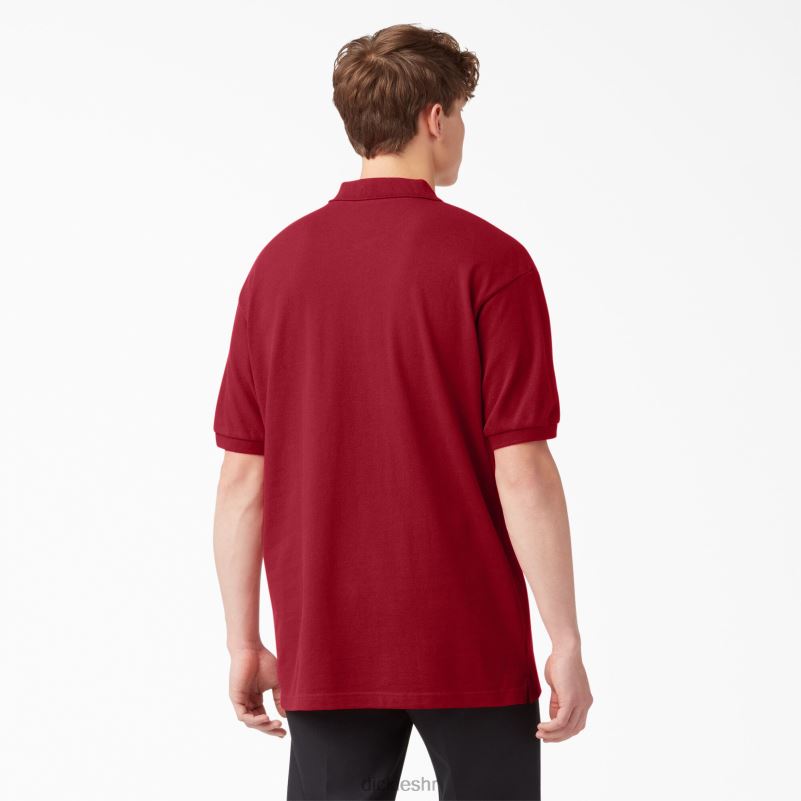 veličina za odrasle pique polo majica kratkih rukava muškarci Dickies engleski crveni (er) 6BPL6663 odjeća