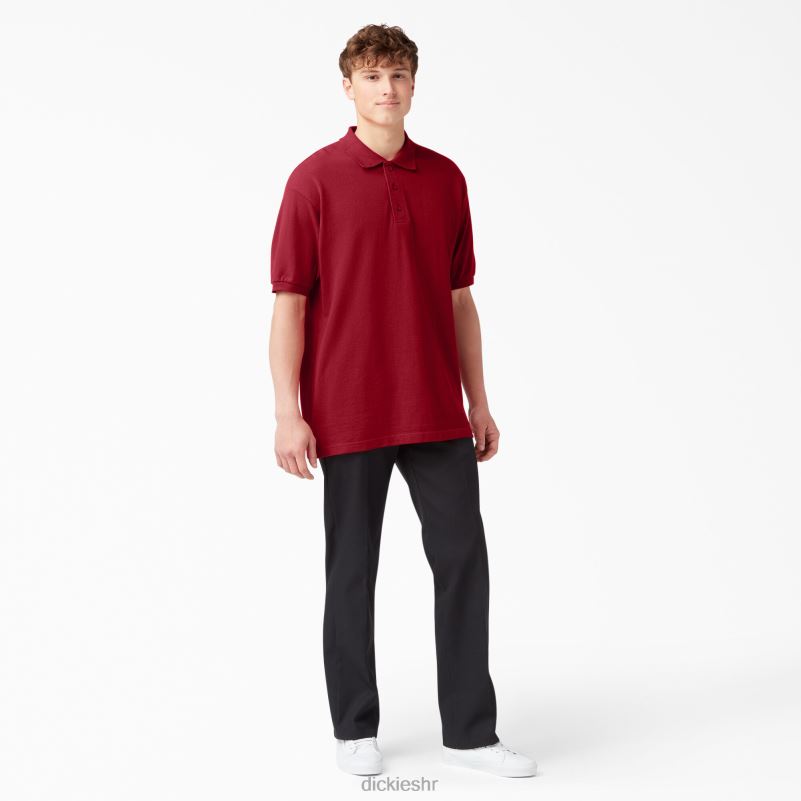 veličina za odrasle pique polo majica kratkih rukava muškarci Dickies engleski crveni (er) 6BPL6663 odjeća