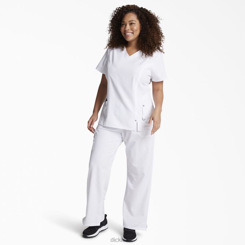xtreme rastezljiva majica s v-izrezom žene Dickies bijela (dwh) 6BPL62465 odjeća