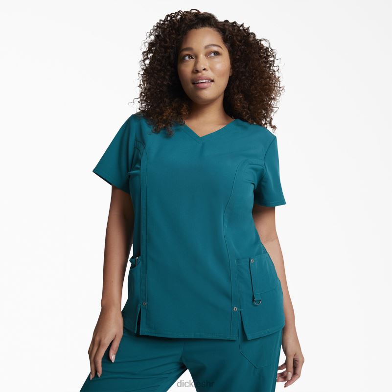 xtreme rastezljiva majica s v-izrezom žene Dickies lovačko zeleno (htr) 6BPL62468 odjeća