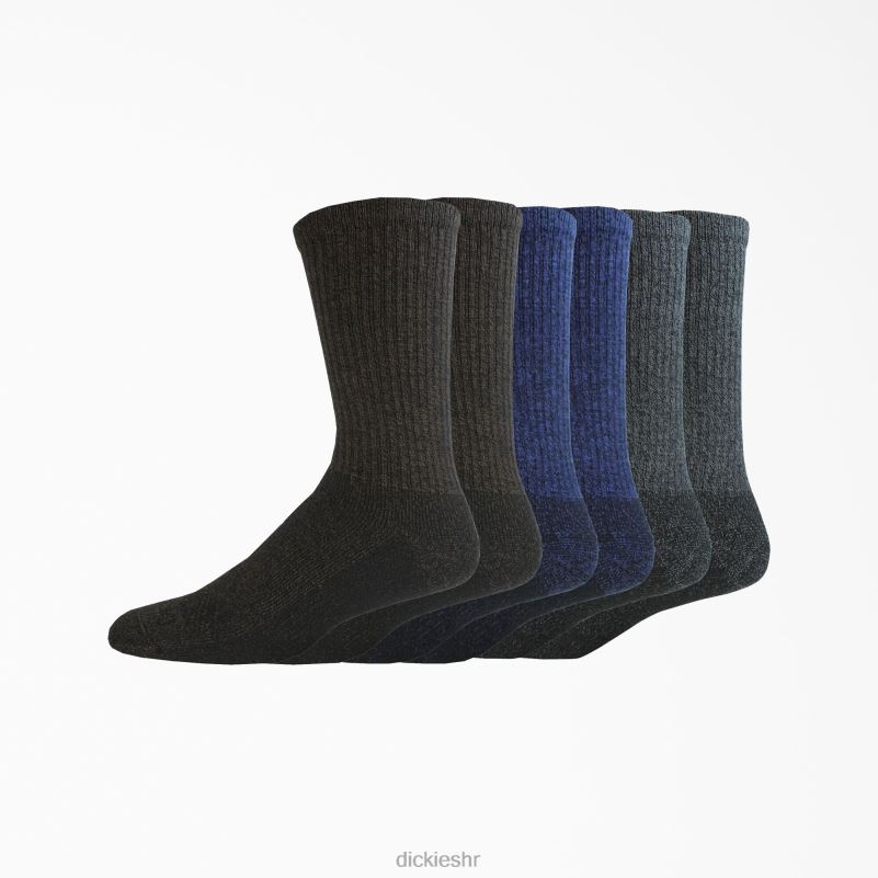 6 kom. radne čarape za kontrolu vlage uniseks Dickies smeđe sortirano (xw) 6BPL62954 pribor