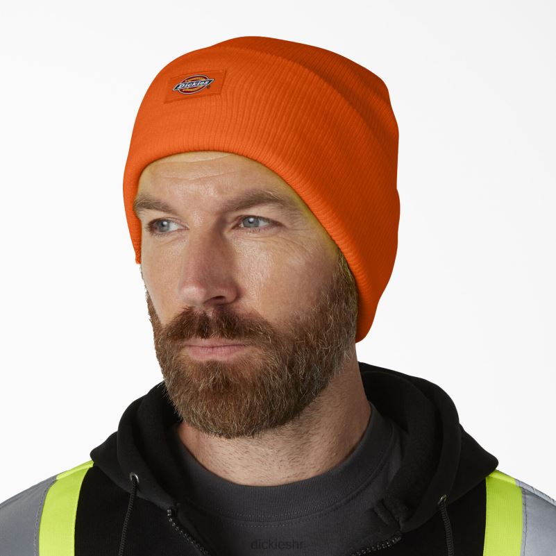 pletena kapa s manšetama uniseks Dickies neon narančasta (zna) 6BPL61504 pribor