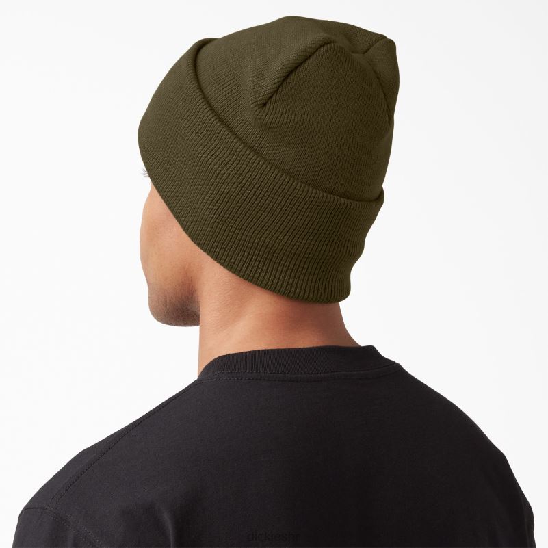 pletena kapa s manšetama uniseks Dickies tamnomaslinasta (zdv) 6BPL61498 pribor