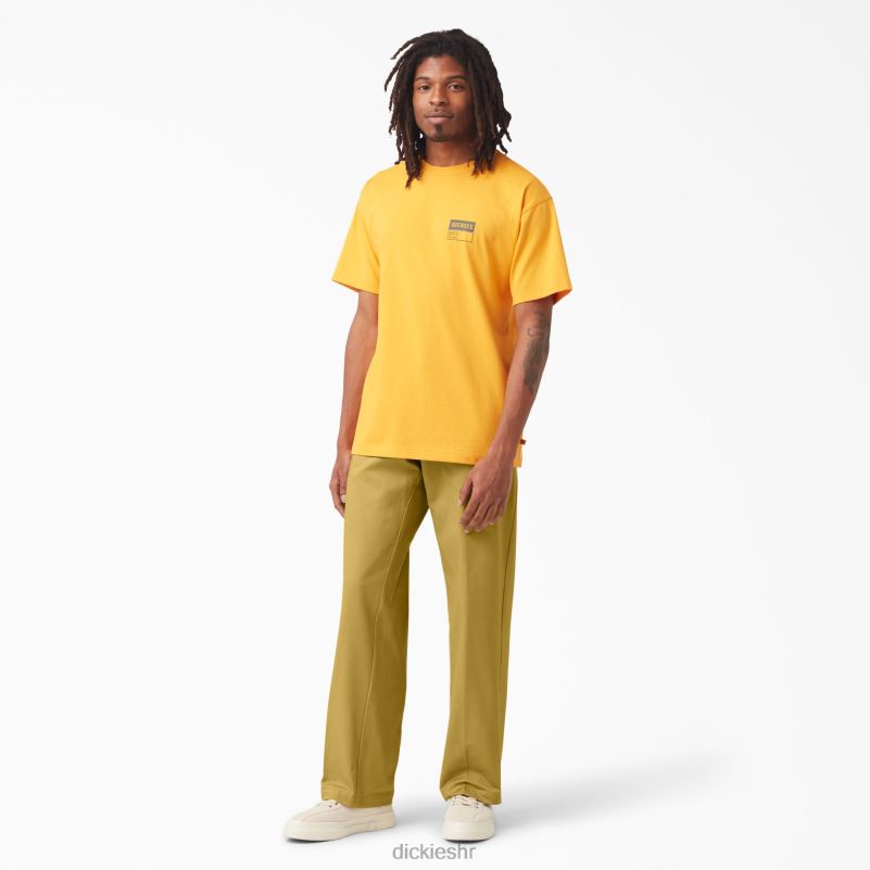 Radne hlače od 100 godina satena muškarci Dickies stonewashed tamni kaki (s2k) 6BPL6274 radna odjeća