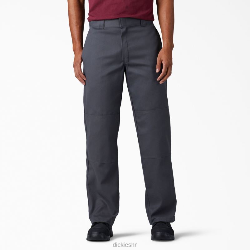 fleksibilne radne hlače slobodnog kroja s dva koljena muškarci Dickies ugljen siva (ch) 6BPL6133 radna odjeća