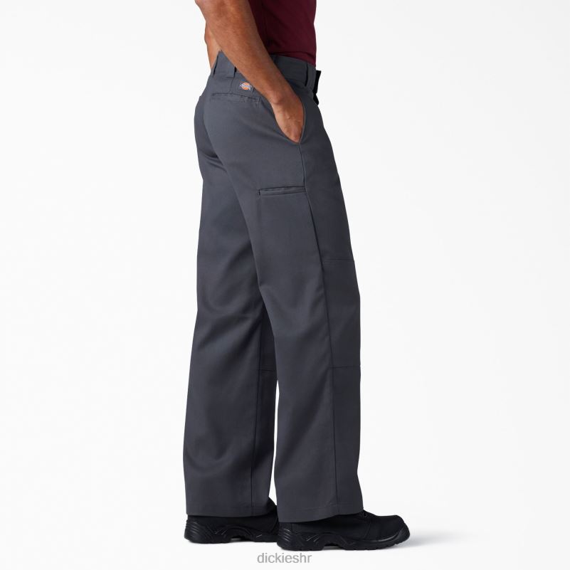fleksibilne radne hlače slobodnog kroja s dva koljena muškarci Dickies ugljen siva (ch) 6BPL6133 radna odjeća