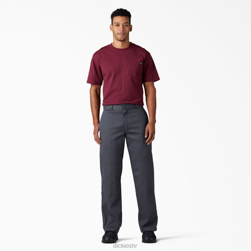 fleksibilne radne hlače slobodnog kroja s dva koljena muškarci Dickies ugljen siva (ch) 6BPL6133 radna odjeća