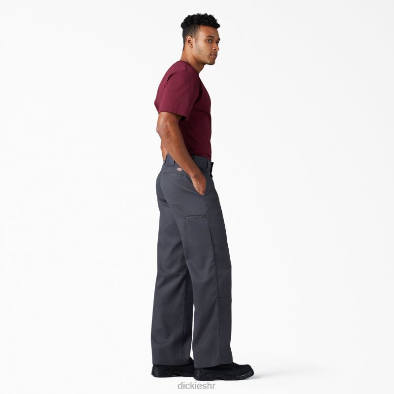 fleksibilne radne hlače slobodnog kroja s dva koljena muškarci Dickies ugljen siva (ch) 6BPL6133 radna odjeća