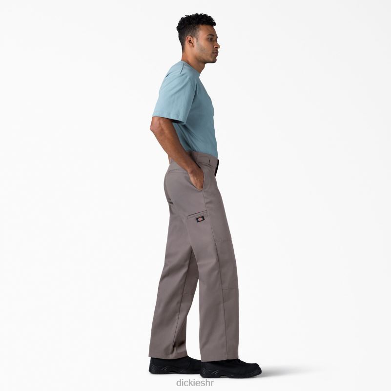 široke radne hlače s dva koljena muškarci Dickies srebro (sv) 6BPL631 radna odjeća