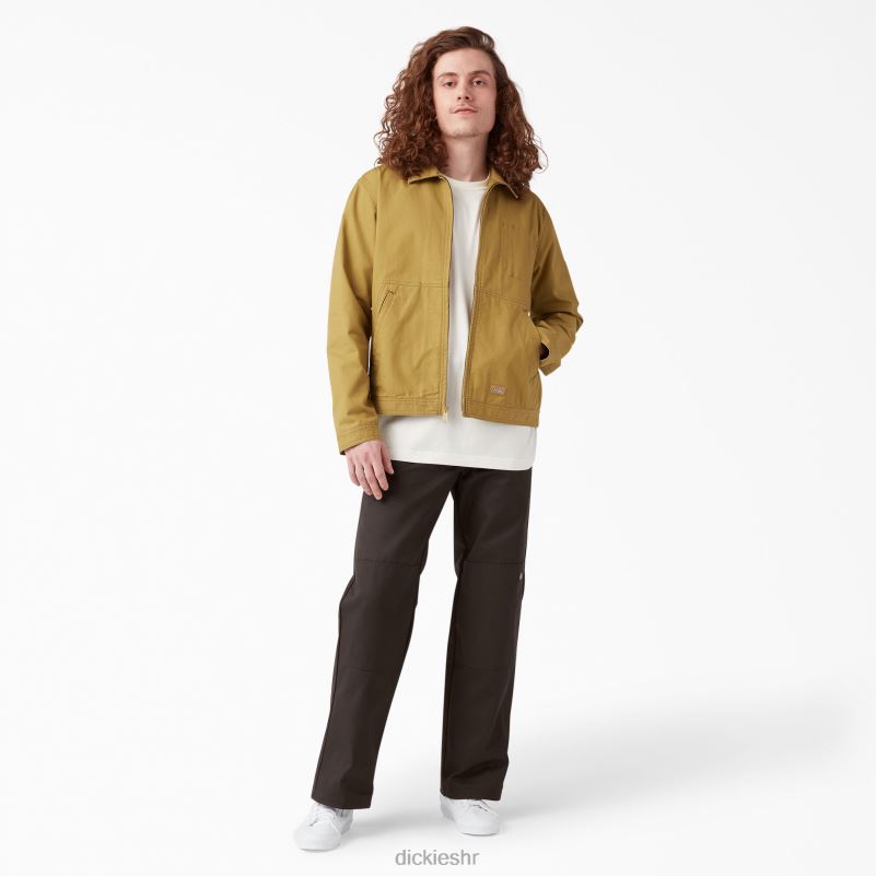 široke radne hlače s dva koljena muškarci Dickies tamno smeđa (db) 6BPL628 radna odjeća