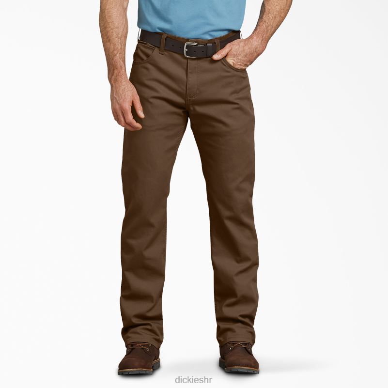 pačje hlače regularnog kroja muškarci Dickies stonewashed drvo smeđa (stb) 6BPL6140 radna odjeća