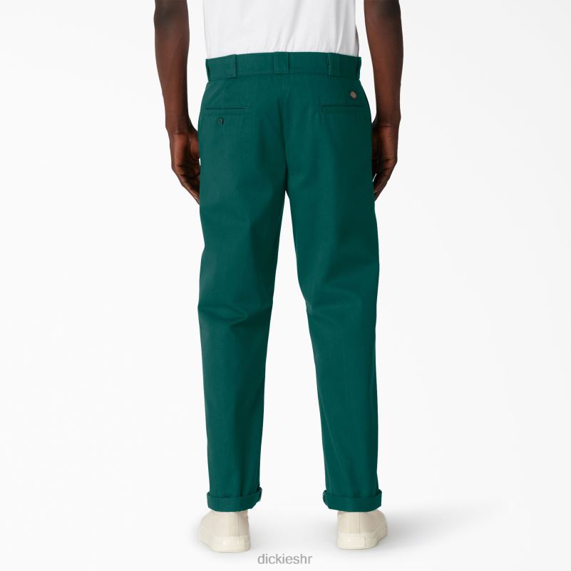 radne hlače s manžetama od kepera uobičajenog kroja muškarci Dickies šumsko zelena (ft) 6BPL6288 radna odjeća