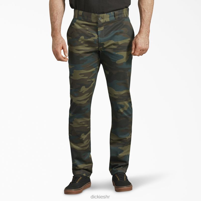 uske radne hlače muškarci Dickies lovački zeleni kamuflažni (hrc) 6BPL6151 radna odjeća