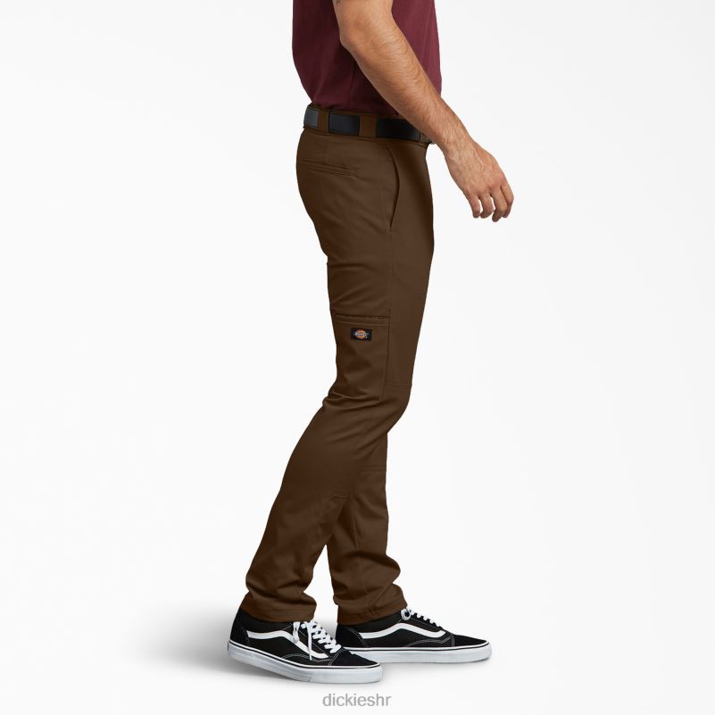 uske radne hlače s dva koljena muškarci Dickies drvo smeđa (tb) 6BPL648 radna odjeća