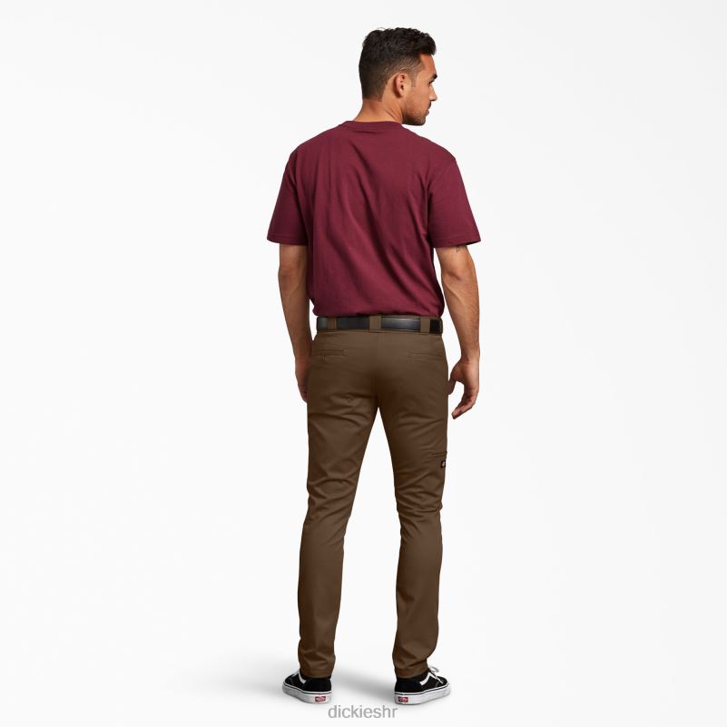 uske radne hlače s dva koljena muškarci Dickies drvo smeđa (tb) 6BPL648 radna odjeća