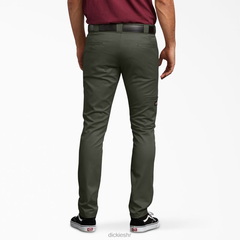 uske radne hlače s dva koljena muškarci Dickies maslinasto zelena (og) 6BPL646 radna odjeća