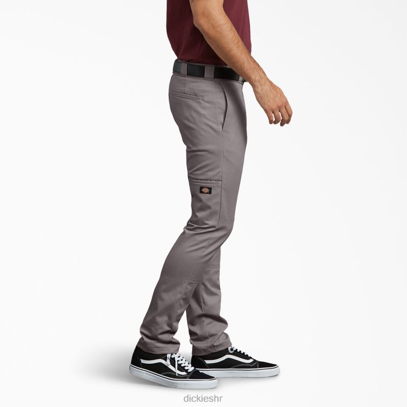 uske radne hlače s dva koljena muškarci Dickies srebro (sv) 6BPL647 radna odjeća