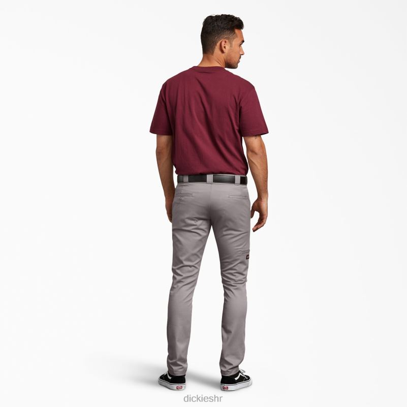 uske radne hlače s dva koljena muškarci Dickies srebro (sv) 6BPL647 radna odjeća