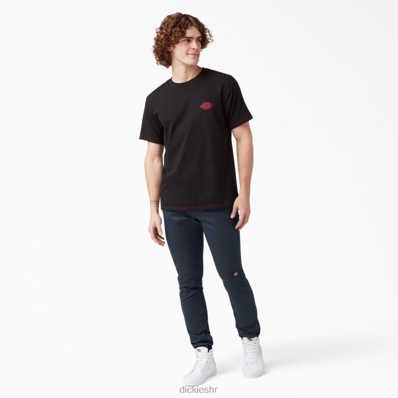 uske radne hlače s dva koljena muškarci Dickies tamnoplava (dn) 6BPL643 radna odjeća