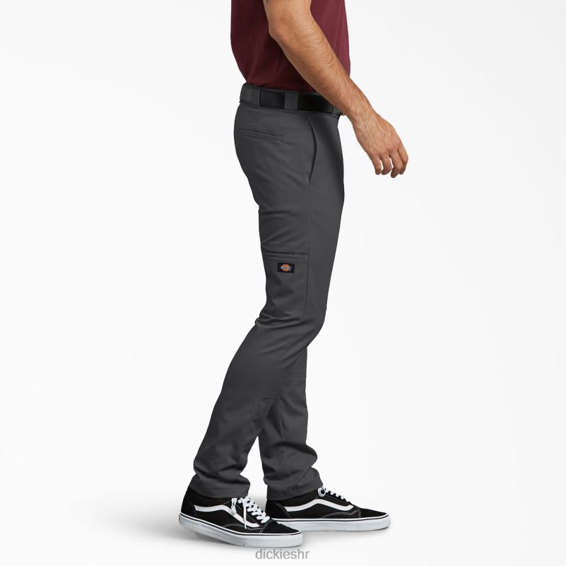 uske radne hlače s dva koljena muškarci Dickies ugljen siva (ch) 6BPL642 radna odjeća