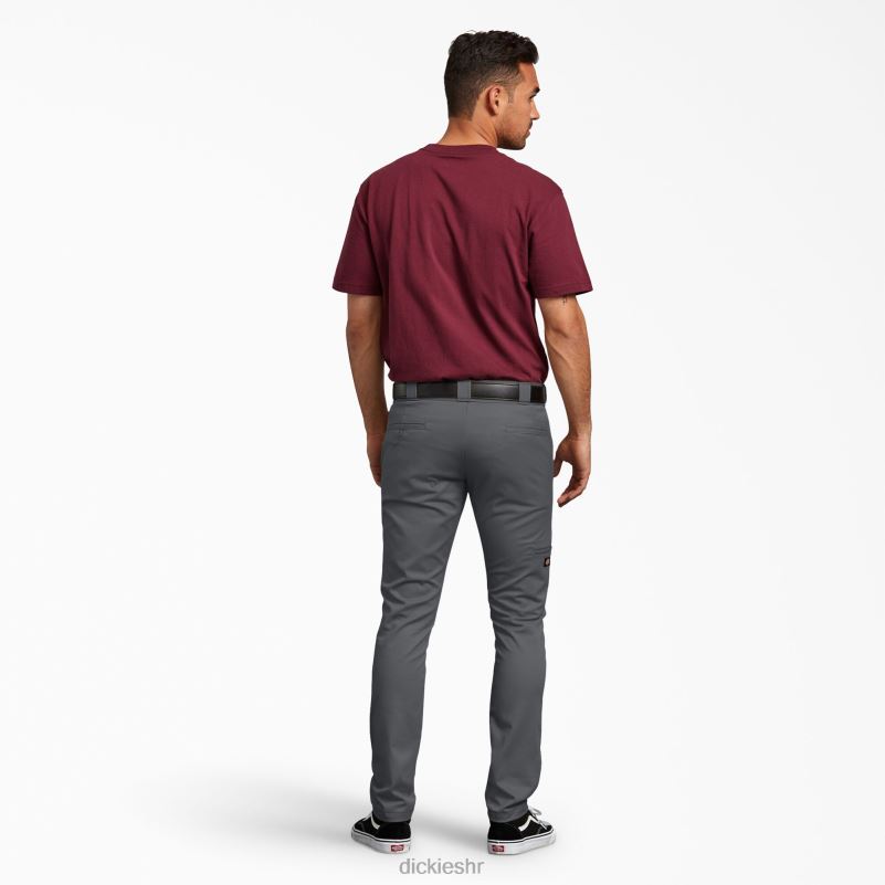 uske radne hlače s dva koljena muškarci Dickies ugljen siva (ch) 6BPL642 radna odjeća