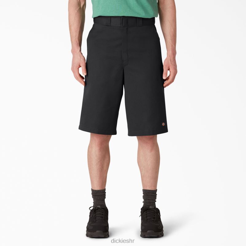 široke kratke radne hlače s ravnim prednjim dijelom 13" muškarci Dickies crna (bk) 6BPL6341 radna odjeća