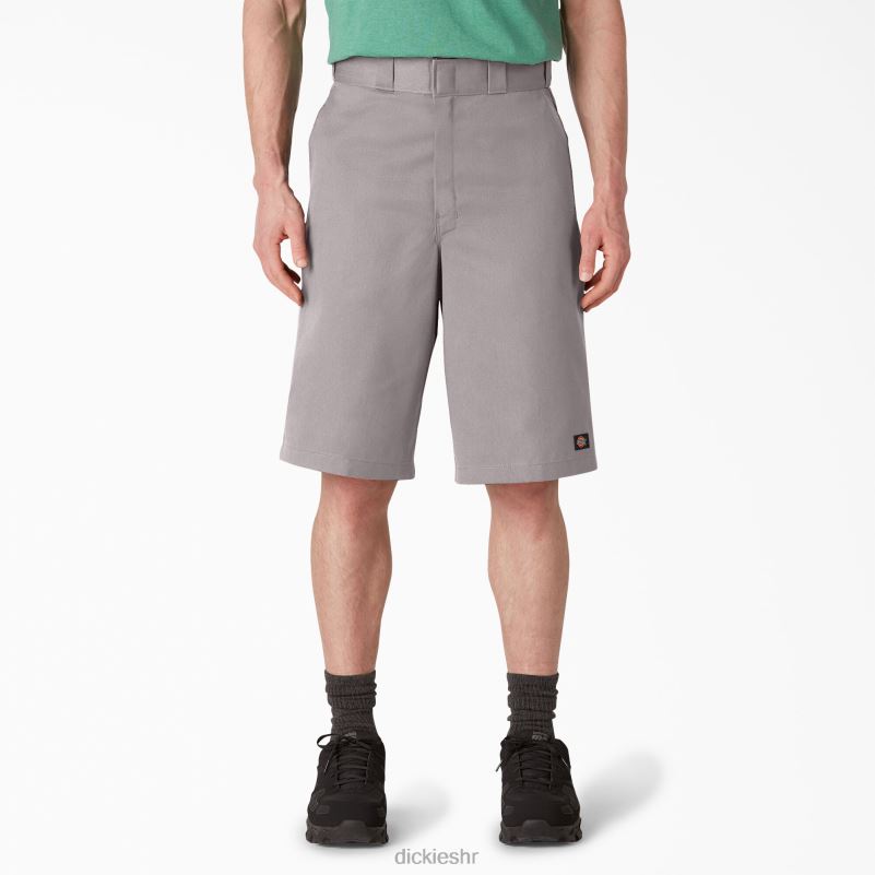 široke kratke radne hlače s ravnim prednjim dijelom 13" muškarci Dickies srebro (sv) 6BPL6348 radna odjeća
