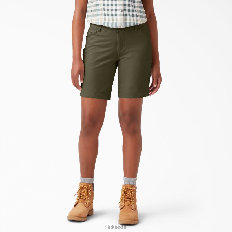 kratke hlače za hlađenje 9" žene Dickies vojno zelena (ml) 6BPL61601 radna odjeća