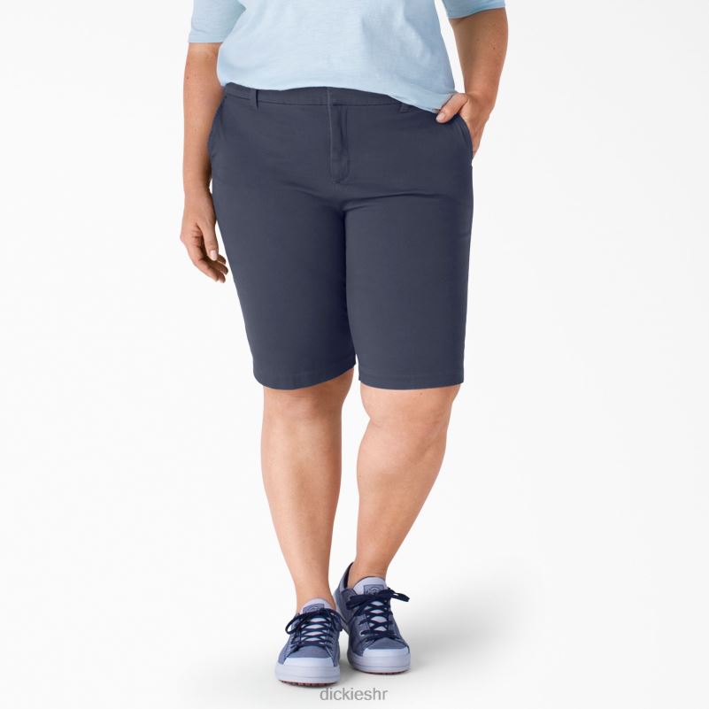 plus savršen oblik bermude od kepera 11" žene Dickies isprana mornarica (rnv) 6BPL62252 radna odjeća